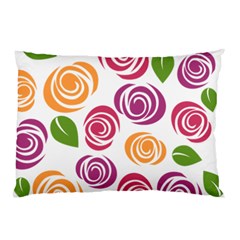 Colorful Seamless Floral Flowers Pattern Wallpaper Background Pillow Case (two Sides) by Amaryn4rt