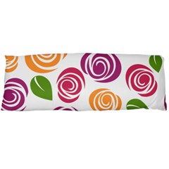 Colorful Seamless Floral Flowers Pattern Wallpaper Background Body Pillow Case (dakimakura)