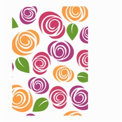 Colorful Seamless Floral Flowers Pattern Wallpaper Background Small Garden Flag (two Sides)