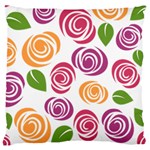 Colorful Seamless Floral Flowers Pattern Wallpaper Background Large Cushion Case (One Side) Front