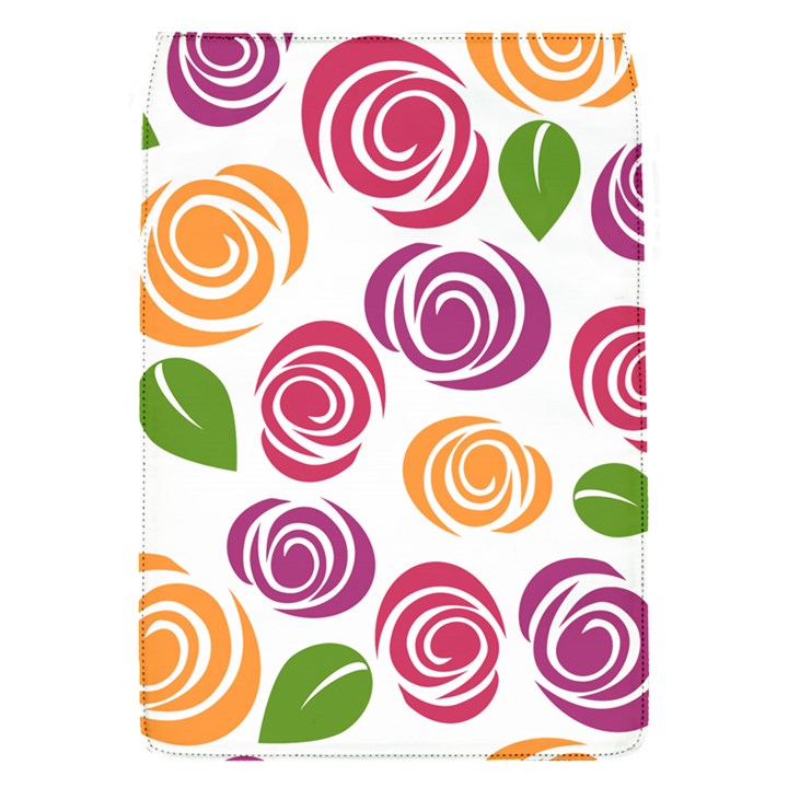 Colorful Seamless Floral Flowers Pattern Wallpaper Background Flap Covers (S) 