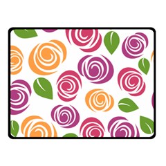 Colorful Seamless Floral Flowers Pattern Wallpaper Background Double Sided Fleece Blanket (small) 