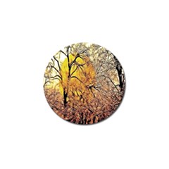 Summer Sun Set Fractal Forest Background Golf Ball Marker by Amaryn4rt