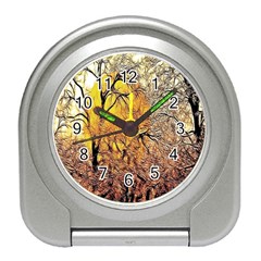 Summer Sun Set Fractal Forest Background Travel Alarm Clocks by Amaryn4rt