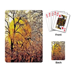 Summer Sun Set Fractal Forest Background Playing Card