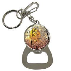 Summer Sun Set Fractal Forest Background Button Necklaces by Amaryn4rt