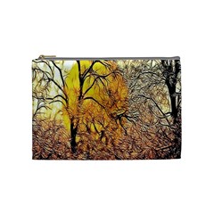 Summer Sun Set Fractal Forest Background Cosmetic Bag (medium)  by Amaryn4rt