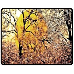 Summer Sun Set Fractal Forest Background Fleece Blanket (medium) 