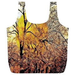 Summer Sun Set Fractal Forest Background Full Print Recycle Bags (l)  by Amaryn4rt