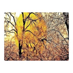 Summer Sun Set Fractal Forest Background Double Sided Flano Blanket (mini)  by Amaryn4rt