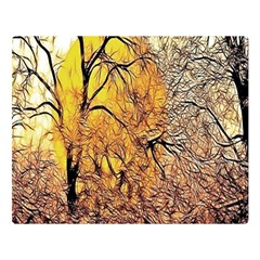 Summer Sun Set Fractal Forest Background Double Sided Flano Blanket (large)  by Amaryn4rt