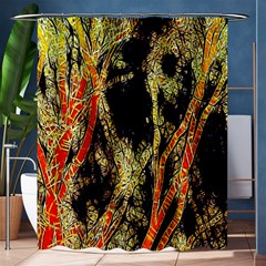 Artistic Effect Fractal Forest Background Shower Curtain 60  X 72  (medium)  by Amaryn4rt