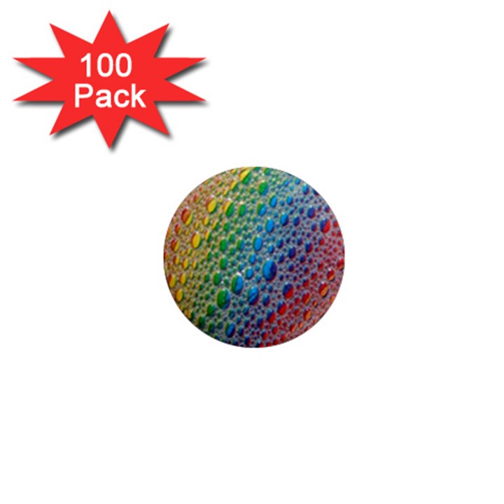 Bubbles Rainbow Colourful Colors 1  Mini Magnets (100 pack) 