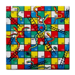 Snakes And Ladders Tile Coasters by Amaryn4rt