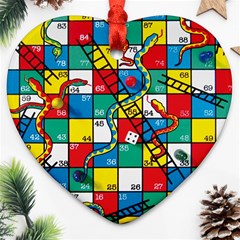 Snakes And Ladders Ornament (heart)