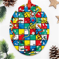 Snakes And Ladders Ornament (oval Filigree) by Amaryn4rt