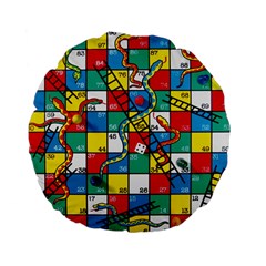 Snakes And Ladders Standard 15  Premium Flano Round Cushions by Amaryn4rt