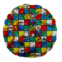 Snakes And Ladders Large 18  Premium Flano Round Cushions by Amaryn4rt