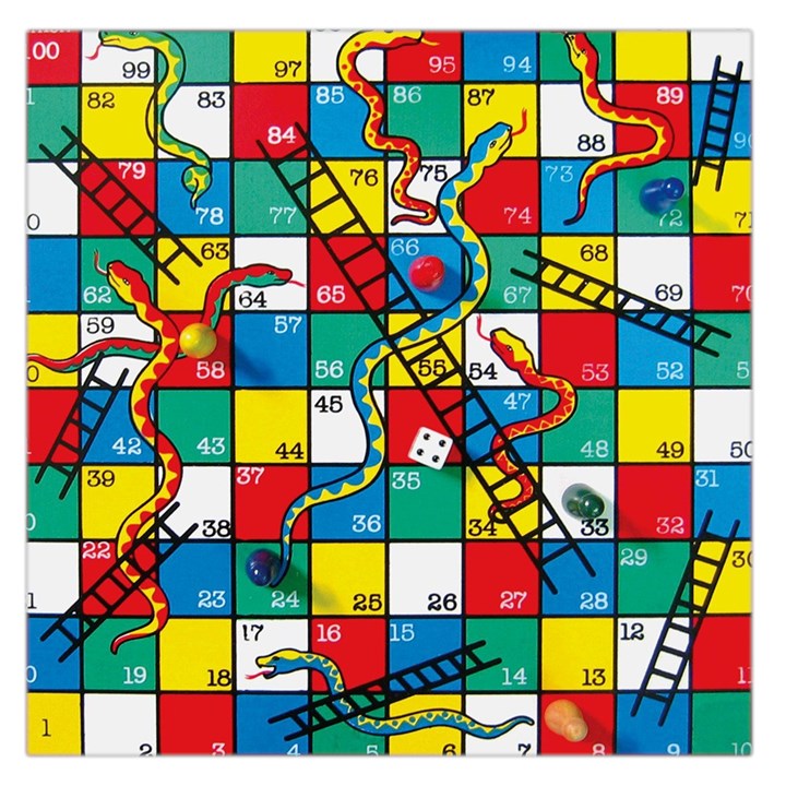 Snakes And Ladders Large Satin Scarf (Square)