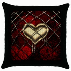 Love Hearth Background Scrapbooking Paper Throw Pillow Case (black) by Amaryn4rt