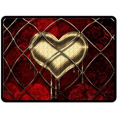 Love Hearth Background Scrapbooking Paper Double Sided Fleece Blanket (large) 