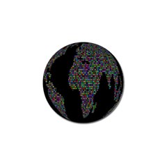 World Earth Planet Globe Map Golf Ball Marker by Amaryn4rt