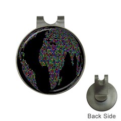 World Earth Planet Globe Map Hat Clips With Golf Markers by Amaryn4rt