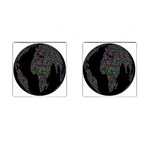 World Earth Planet Globe Map Cufflinks (Square) Front(Pair)