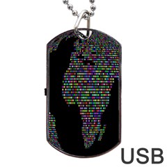 World Earth Planet Globe Map Dog Tag Usb Flash (one Side) by Amaryn4rt