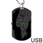 World Earth Planet Globe Map Dog Tag USB Flash (Two Sides) Front