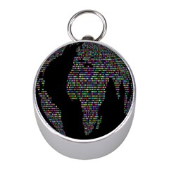 World Earth Planet Globe Map Mini Silver Compasses