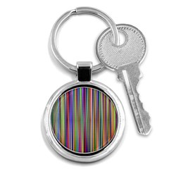 Striped Stripes Abstract Geometric Key Chains (round)  by Amaryn4rt