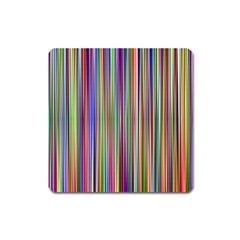 Striped Stripes Abstract Geometric Square Magnet by Amaryn4rt