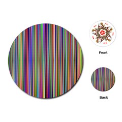 Striped Stripes Abstract Geometric Playing Cards (round)  by Amaryn4rt