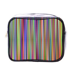 Striped Stripes Abstract Geometric Mini Toiletries Bags by Amaryn4rt