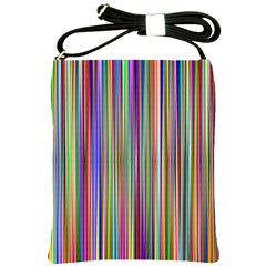 Striped Stripes Abstract Geometric Shoulder Sling Bags by Amaryn4rt