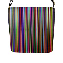 Striped Stripes Abstract Geometric Flap Messenger Bag (l)  by Amaryn4rt