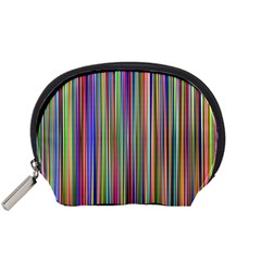 Striped Stripes Abstract Geometric Accessory Pouches (small)  by Amaryn4rt