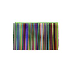 Striped Stripes Abstract Geometric Cosmetic Bag (xs)