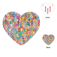 Sakura Cherry Blossom Floral Playing Cards (heart)  by Amaryn4rt