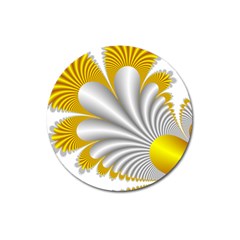 Fractal Gold Palm Tree  Magnet 3  (round)