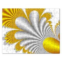 Fractal Gold Palm Tree  Rectangular Jigsaw Puzzl