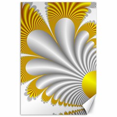 Fractal Gold Palm Tree  Canvas 24  X 36  by Amaryn4rt