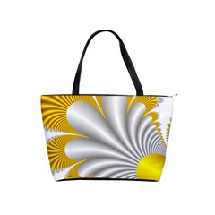 Fractal Gold Palm Tree  Shoulder Handbags by Amaryn4rt