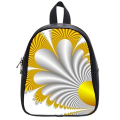 Fractal Gold Palm Tree  School Bags (small)  by Amaryn4rt