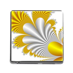 Fractal Gold Palm Tree  Memory Card Reader (square)