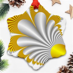 Fractal Gold Palm Tree  Ornament (snowflake)