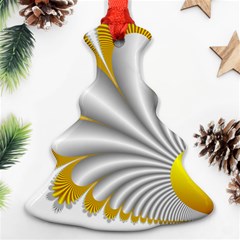 Fractal Gold Palm Tree  Ornament (christmas Tree) 