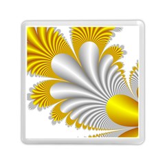 Fractal Gold Palm Tree  Memory Card Reader (square)  by Amaryn4rt