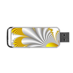 Fractal Gold Palm Tree  Portable Usb Flash (two Sides)